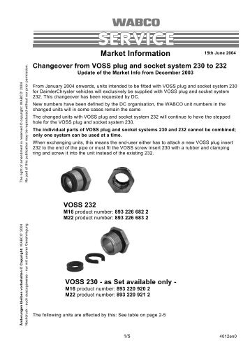 VOSS 230 - wabco inform