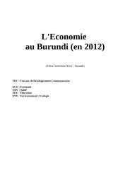 Voir plus d'exemples dans le PDF [ECO] - Burundi