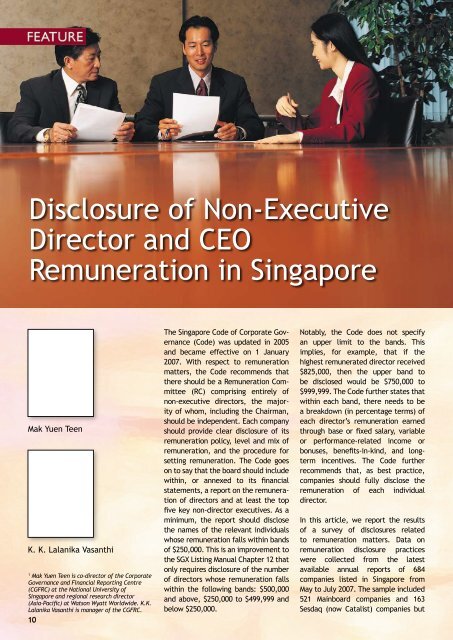 Disclosure of Non-Executive Director and CEO Remuneration in ...