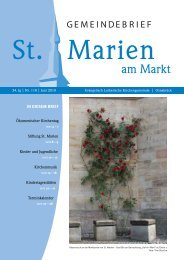 Schenken Sie doch Ihrer Gemeinde eine Stunde - St. Marien