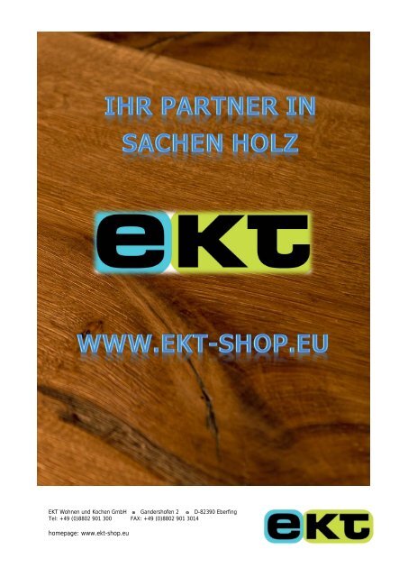 homepage: www.ekt-shop.eu - EKT GmbH WebShop - EKT Shop