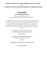 Festschrift - Frankfurter FÃƒÂ¶rderverein fÃƒÂ¼r Physikalische ...