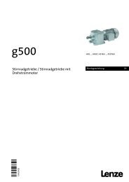 Montageanleitung Helical gearbox g500-H - Lenze