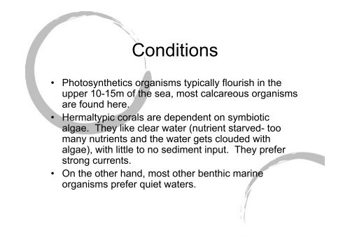 Carbonate environments