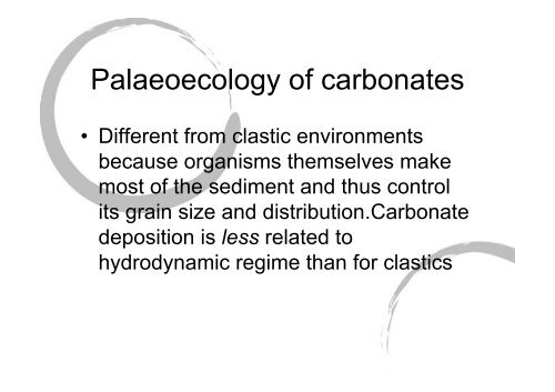 Carbonate environments