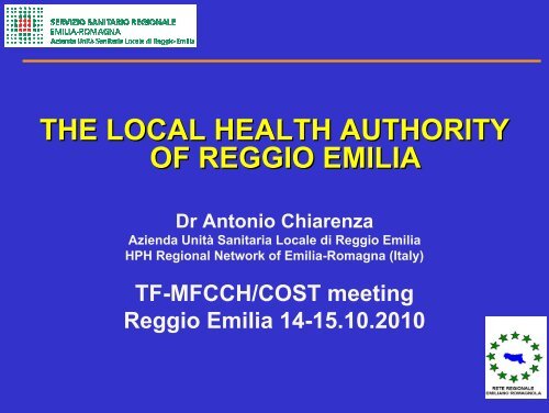 the local health authority of reggio emilia - Azienda USL di Reggio ...