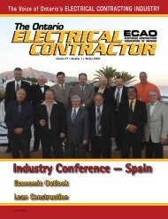 Winter 2009 - Electrical Contractors Association of Ontario
