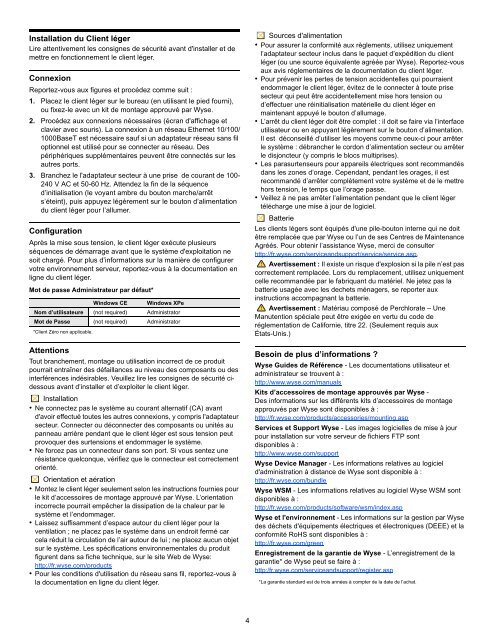 Quick-Start Guide: WyseÂ® C Class Thin Clients, Model Cx0 ...