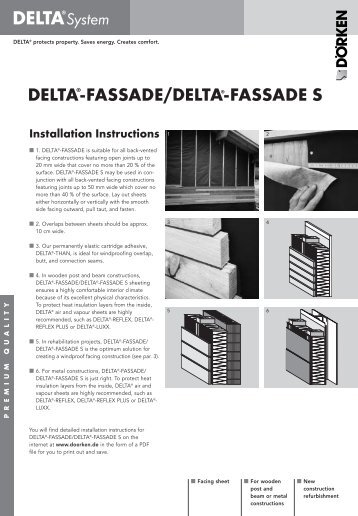 DELTA®-FASSADE/DELTA®-FASSADE S Installation Instructions