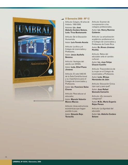 Revista Umbral XXIV - Colypro