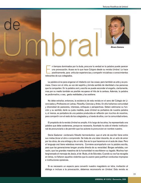 Revista Umbral XXIV - Colypro