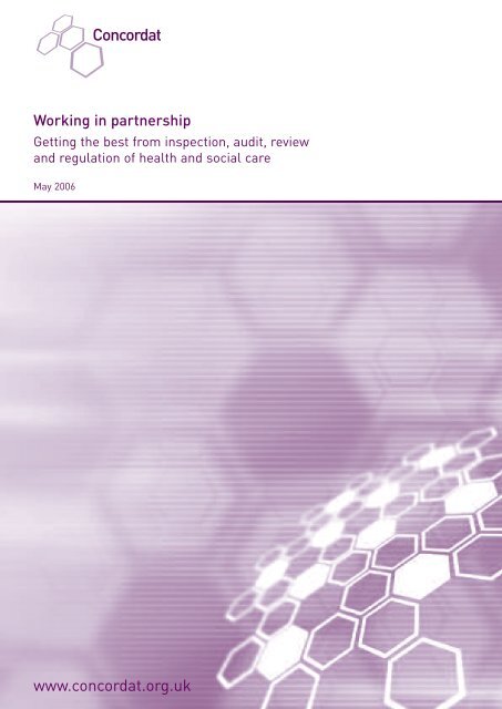 Working in partnership: Getting the best from inspection, audit ...