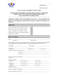 Application for Foreign (Flight Crew) Licence Validation