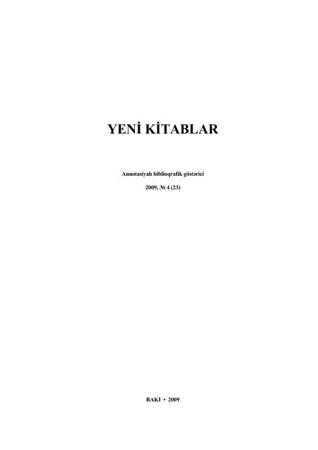 yeniÌ‡ kiÌ‡tablar - Prezident KitabxanasÄ±