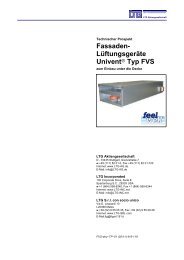 Fassaden- Lüftungsgeräte Univentr Typ FVS - LTG Aktiengesellschaft