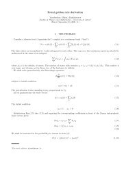 Fermi golden rule derivation