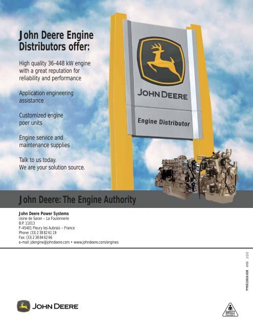 Smoother Roads Ahead - John Deere Industrial Engines