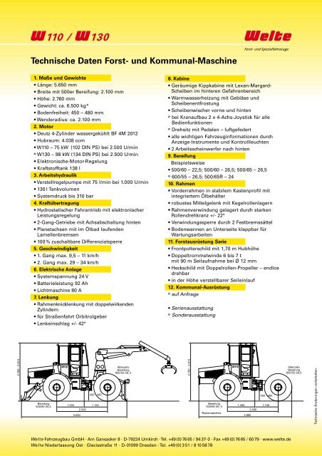 PDF Datenblatt Welte W110 Skidder