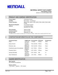 Thermazene Silver Sulfadiazine Cream MSDS Sheets by Covidien