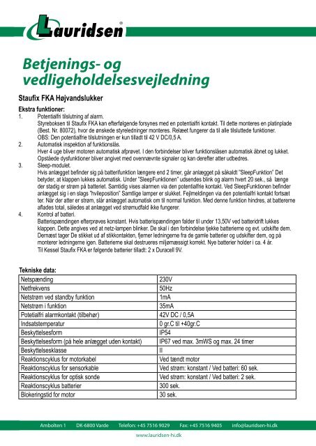 Staufix FKA - Lauridsen Handel og Import A/S