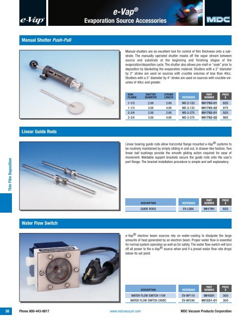 High & Ultrahigh Vacuum Thin Film Deposition Technology