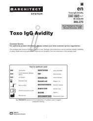 Toxo IgG Avidity - ILEX Medical Systems