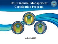 Audio Education â DoD Financial Management Certification Program