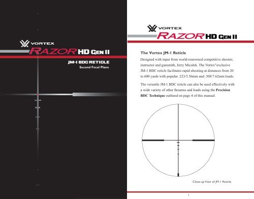 Vortex Reticle Chart