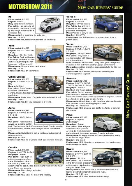 New Car Buyers' Guide - Motorshow