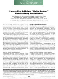 Pressure Ulcer Guidelines: ''Minding the Gaps' - Lippincott Williams ...
