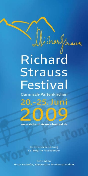 Förderkreis Richard-Strauss-Festspiele eV - Richard Strauss Festival
