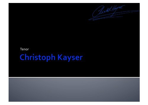 Inhalte - Christoph Kayser