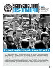 Cross-Cutting Report on the Protection of Civilians - Security ...