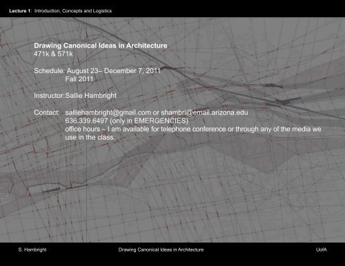 Intro - Drawing Canonical Ideas in Architecture