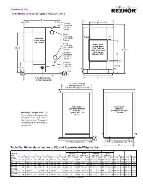 optional cooling coil cabinet with dx or chilled ... - Agencespl.com