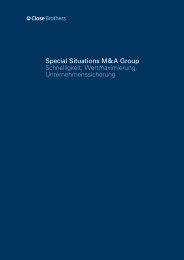 Special Situations M&A Group Schnelligkeit, Wertmaximierung ...