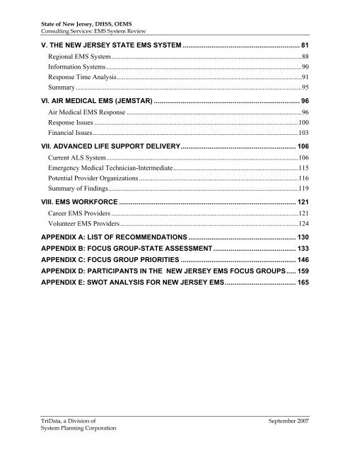 EMS System Review - State of New Jersey