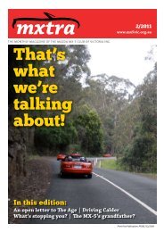 February - Mazda MX-5 Club of Victoria & Tasmania