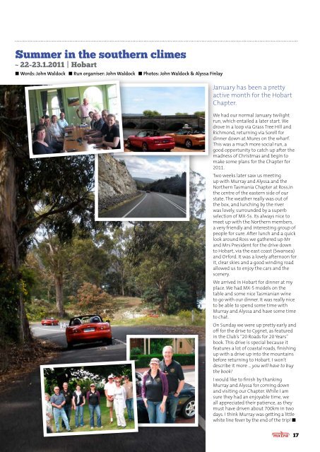 February - Mazda MX-5 Club of Victoria & Tasmania