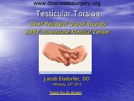 Testicular Torsion - Department of Surgery at SUNY Downstate ...