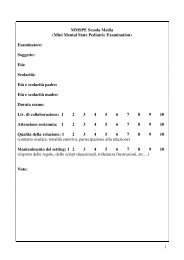 MMSPE Scuola Media (Mini Mental State Pediatric ... - Lice