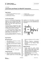 Single-Chip Low Cost Low Power RF-Transceiver (Rev. B