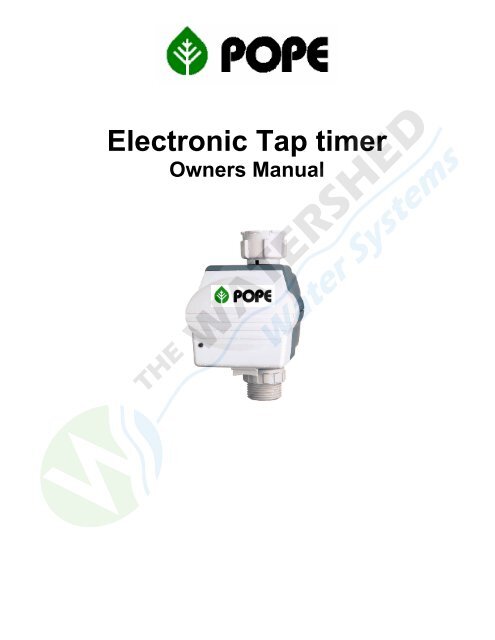 Electronic Tap Timer (1010332).pdf - Pope Products