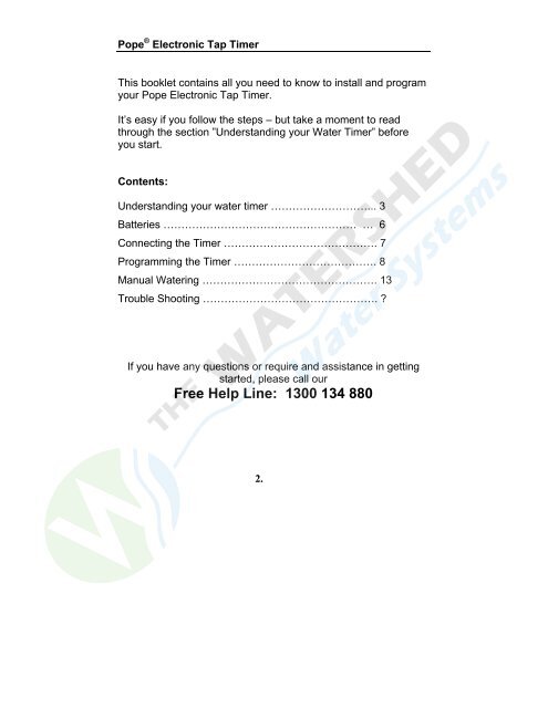 Electronic Tap Timer (1010332).pdf - Pope Products