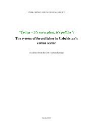 The system of forced labor in Uzbekistan's cotton ... - Cotton Campaign