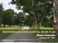 WESTBOROUGH STATE HOSPITAL REUSE PLAN