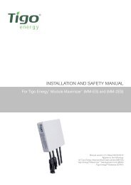 Installation and Safety Manual For Tigo Energy Module Maximizer