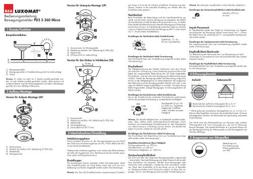 PD3 S 360 Micro - Swisslux AG