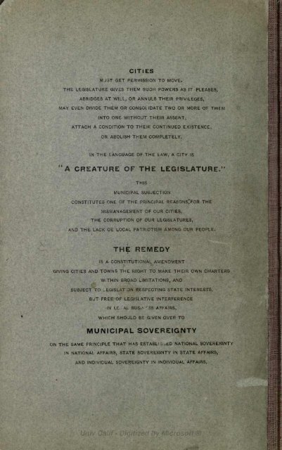 THE BONDAGE OF CITIES - The Community Environmental Legal ...