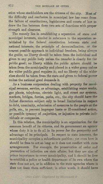 THE BONDAGE OF CITIES - The Community Environmental Legal ...